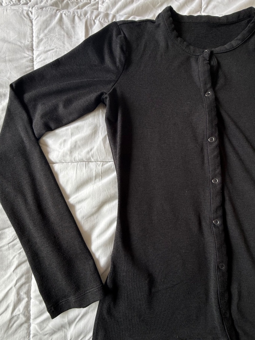 Black Vuori Button Long Sleeve - XS